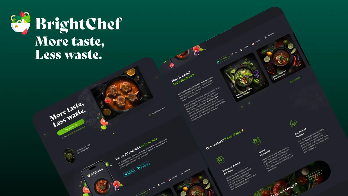 Screenshot 1 of Bright Chef: AI-Powered Meal Planning Tool