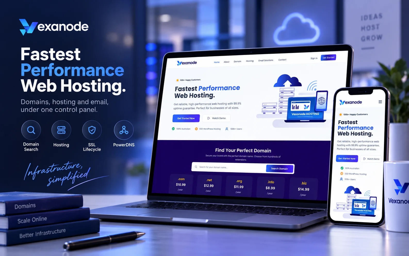 Preview of Vexanode: Hosting and Domain Platform